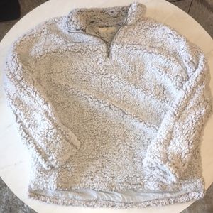 Sz Large Pullover Sherpa fleece sweater